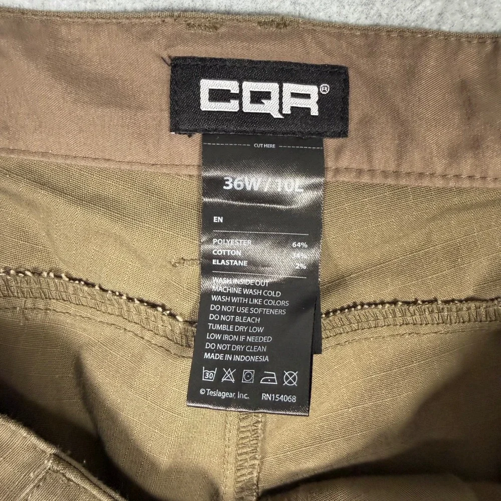 CQR Mens Tactical Cargo Shorts Coyote Brown Ripstop Work Hiking 36x10 Gorpcore
